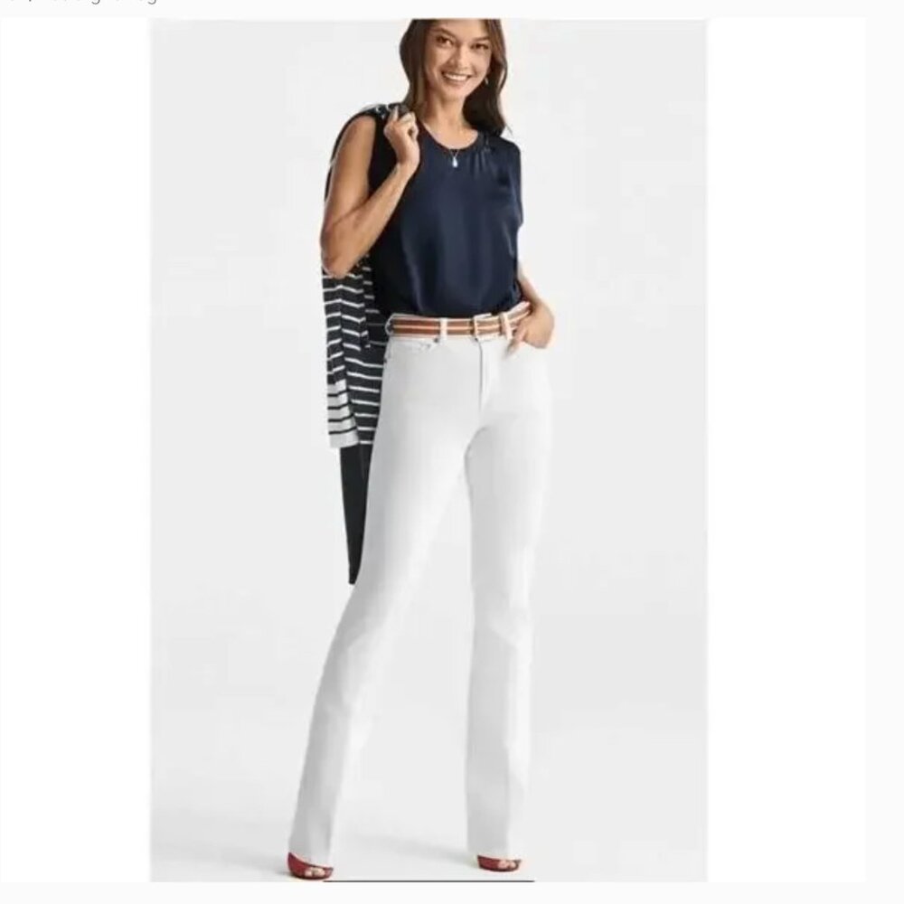 CAbi 5th Avenue Jeans In White Denim Style Number 6285